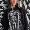 VampireFreaks Memento Mori Conjoined Skeleton Twins Hoodie [Zipper Or Pullover] -Akumu Ink Shop Wednesday addams clothing