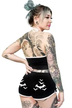 Too Fast Halloween Bats Bootie Shorts