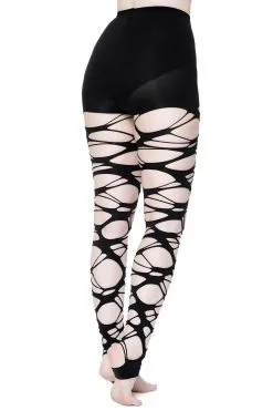 KILLSTAR Carved Up Slashed Tights -Akumu Ink Shop bgffgfg