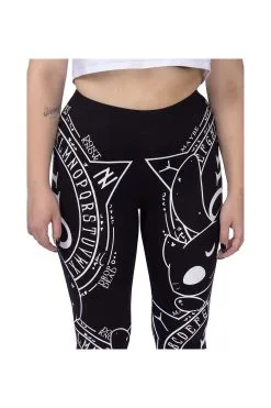 POIZEN INDUSTRIES Cat Craft Leggings -Akumu Ink Shop cat craft leggings black white heartless 3