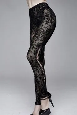 DEVIL FASHION Skelatrina Lace Leggings