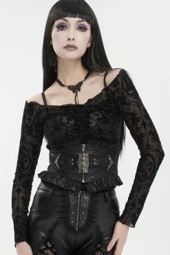 DEVIL FASHION Drop Of Poison Ruffle Corset