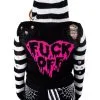 Too Fast F Off Pink Heart Zip Up Cardigan Sweater