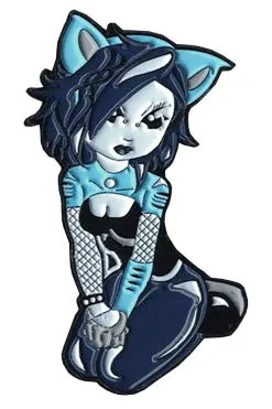 VampireFreaks Cyber Kitty Enamel Pin