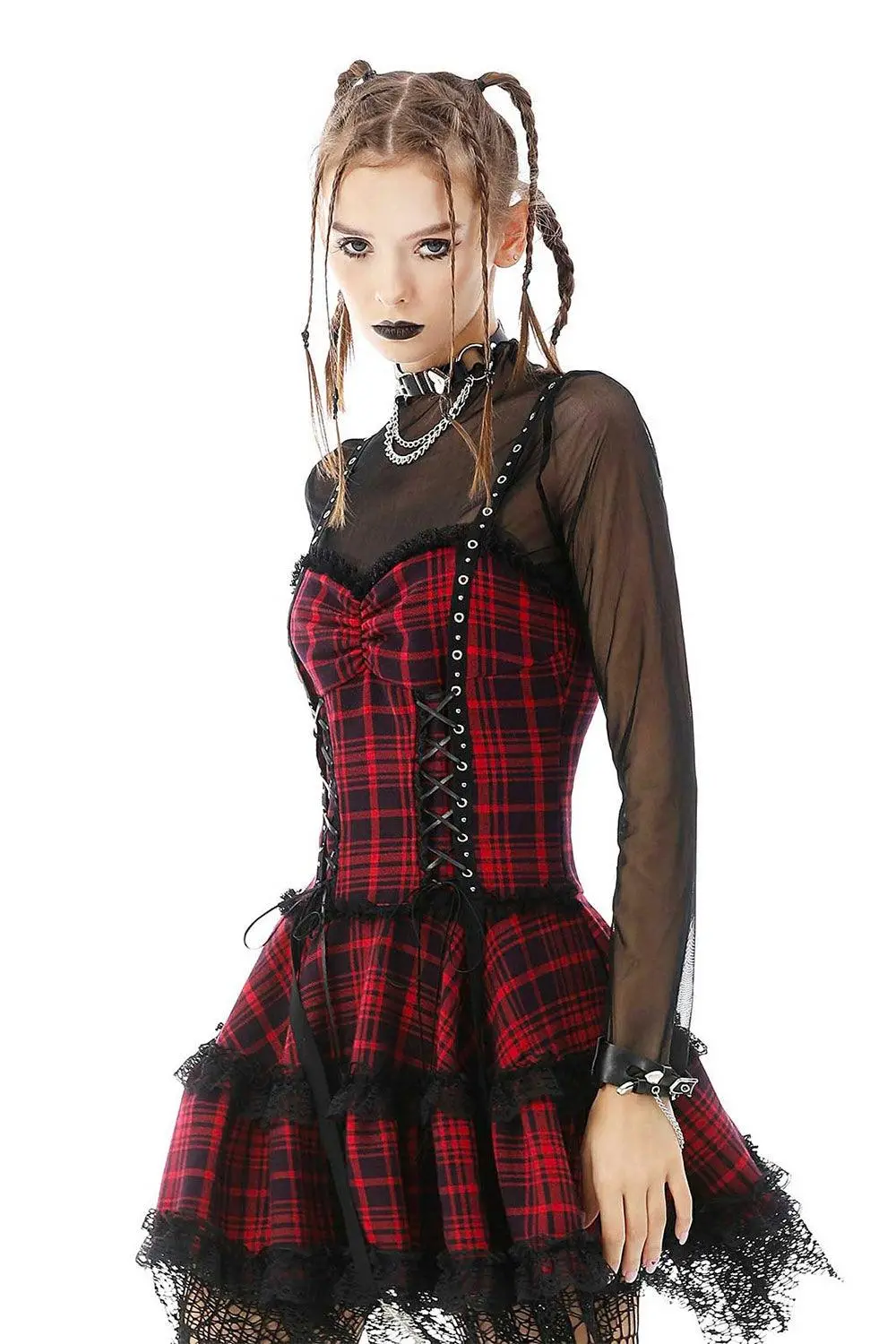 DARK IN LOVE Cross My Heart Mesh Crop Top 6 DARK IN LOVE Cross My Heart Mesh Crop Top - Image 4