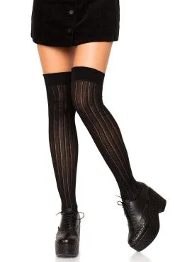 LEG AVENUE Angie Rib Knit Knee Socks