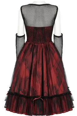 PUNK RAVE Bleeding Baby Doll Dress Set [RED/BLACK] -Akumu Ink Shop dgdgdffgdfgdfgdf