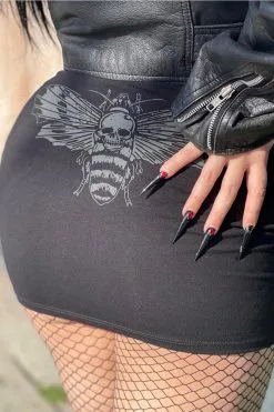 Kreepsville Death Moth Mini Skirt