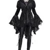 DEVIL FASHION Witcheress Floral Lace Tailcoat -Akumu Ink Shop dsfsfsfsdfsdfsdf