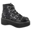 Demonia Heathen Heart Boots EMILY-315 [Black Vegan Leather]
