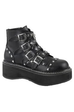 Demonia Heathen Heart Boots EMILY-315 [Black Vegan Leather]