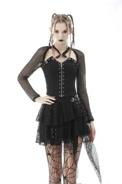 DARK IN LOVE Hellbound Harness Fishnet Top