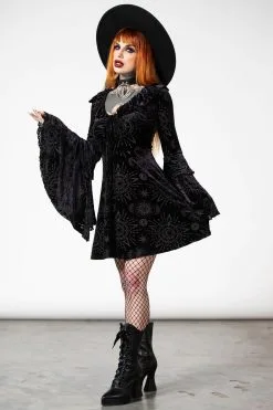 KILLSTAR Celestite Long Sleeve Burnout Dress