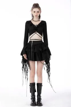 DARK IN LOVE Dark Creature Ruffle Skirt