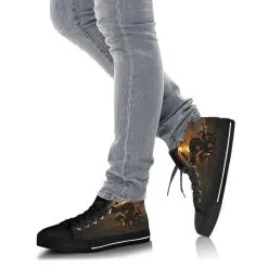 Gallery Serpentine Pirate Kraken Sunset, Men's Hi Tops, FREE Shipping -Akumu Ink Shop krakenpillowprofits
