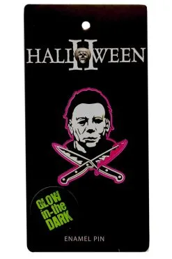 Rock Rebel Michael Myers Bloody Knives Enamel Pin [Glows In The Dark!]