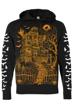 VampireFreaks Haunted Mansion Hoodie [Pumpkin Orange] -Akumu Ink Shop pullover hoodie 2e006104 ac98 4de4 abbb dade636ff44a