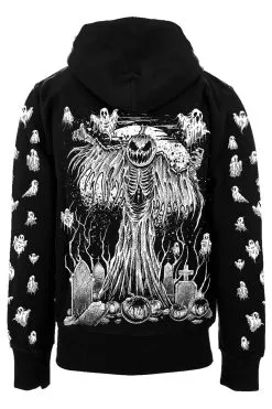 VampireFreaks Pumpkin Reaper Hoodie [Ghost Sleeves] [Zipper Or Pullover]