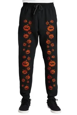 VampireFreaks Possessed Pumpkin Patch Joggers [Unisex]