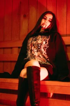 VampireFreaks Malice In Wonderland Hoodie [Zipper Or Pullover] -Akumu Ink Shop qq sabrina.stern