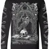 VampireFreaks Quoth The Raven Tee [Gray Print] [Multiple Styles Available] -Akumu Ink Shop raven longsleeve tshirt resize