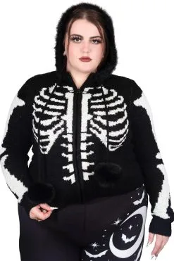 Too Fast Bony Skeleton Cardigan Zip Up Sweater -Akumu Ink Shop rrrrcopy ded7dbc6 37e6 48da a2bb 578b6ff35ab9