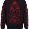 VampireFreaks Nosferatu Sweatshirt W/ Red Bat Sleeves