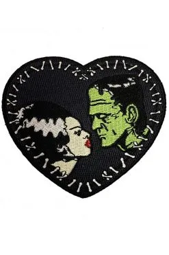 Rock Rebel Bride & Frankenstein Stitch Heart Patch