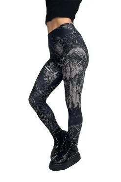 VampireFreaks Deathcore Plague Doctor Leggings -Akumu Ink Shop womens affordable goth stores