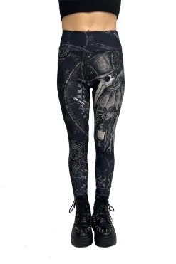 VampireFreaks Deathcore Plague Doctor Leggings -Akumu Ink Shop womens plagie doctor high waisted leggings
