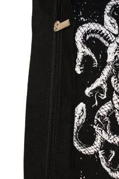 VampireFreaks Shoulder Sling Zipper Tote Bag 27 VampireFreaks Shoulder Sling Zipper Tote Bag -Akumu Ink Shop zipper